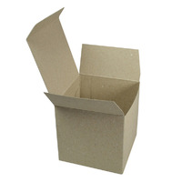 One Piece Cube Box 80mm - Recycled Brown Paperboard (285gsm)
