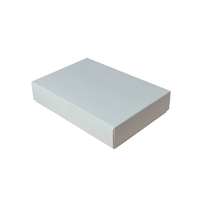 6 Macaroon & Choc Box - Smooth White Paperboard (Base, Insert & Lid)