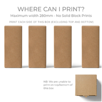 Custom Printed One Piece Postage, Candle & Gift Box 27572 with removable insert - Kraft Brown (Digital)
