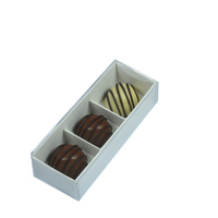 Custom Printed 3 Pack Chocolate Box with Clear Lid - Paperboard (Base, Insert & Clear Lid) (Full Colour)