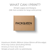 Custom Printed On Lid - Two Piece 300mm Square Cardboard Gift Box (Base & Lid) - 50mm High - Kraft Brown (Digital)