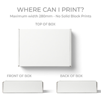 Custom Printed Mini Hamper Tray White Cardboard (White Inside) (Digital)