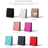 CUSTOM PRINTED - Paper Gift Bag Medium - Create Your Own Bag - Print Anywhere on Outside
