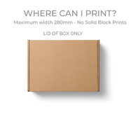Custom Printed On Lid - Two Piece Square Cardboard Gift Box 7580 (Base & Lid) - Kraft Brown (Digital)