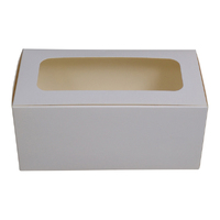 Budget 2 Cupcake Box with removable insert - Gloss White Paperboard (285gsm)