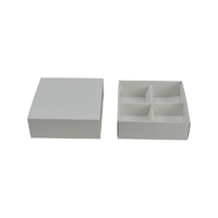 4 Pack Chocolate Box (Slide over cover) - Smooth White Paperboard