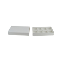 8 Pack Chocolate Box (Slide over cover) - Smooth White Paperboard 