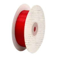 25mm Cut Edge Organza Ribbon - Red (25mm x 45 Metres)