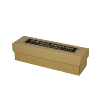 Custom Printed On Lid - Single 100mm Champagne Gift Box (Base & Lid) - Kraft Brown (Digital)