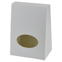 Pyramid Small with Cut Out - Smooth White Paperboard (285gsm)