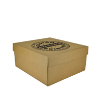 Custom Printed On Lid - Two Piece Rectangle Cardboard Gift Box 19281 (Base & Lid) - Kraft Brown (Digital)