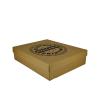 Custom Printed On Lid - Two Piece Rectangle Cardboard Gift Box 19282 (Base & Lid) - Kraft Brown (Digital)