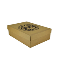 Custom Printed On Lid - Two Piece Rectangle Cardboard Gift Box 19283 (Base & Lid) - Kraft Brown (Digital)