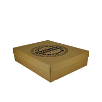 Custom Printed On Lid - Two Piece Rectangle Cardboard Gift Box 19284 (Base & Lid) - Kraft Brown (Digital)