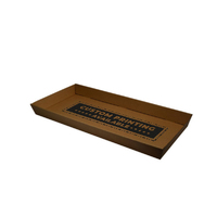Custom Printed 50mm High Large Rectangle Catering Tray - Kraft Brown with optional clear lid (Digital)