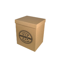 Custom Printed Two Piece Postage & Gift Box (Base & Lid) 23089ABC - Kraft Brown (Digital)