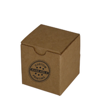 Custom Printed One Piece Postage, Candle & Gift Box 24632 with Removable Insert (65mm diameter) - Kraft Brown (Digital)