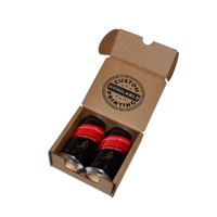 Custom Printed 2 Beer Can Shipper Box - Kraft Brown (Digital)