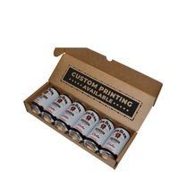 Custom Printed 6 Beer Can Shipper Box - Kraft Brown (Digital)