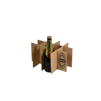 Custom Printed 12 Beer Bottle Divider Insert for the 12 Beer Bottle Box (Box Sold Separately) - Kraft Brown (Digital)