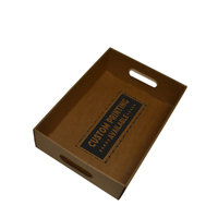Custom Printed Large Gourmet Hamper Display Tray with Hand Holds 25164 - Kraft Brown (Digital)