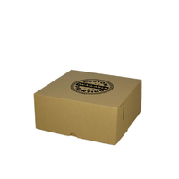 Custom Printed Cardboard Cake Box 6 x 6 x 4 inches - Kraft Brown (Digital)