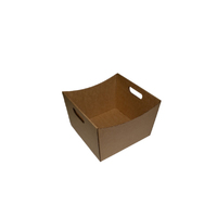 Custom Printed Small Luxe Cardboard Hamper Tray - Kraft Brown (Digital)