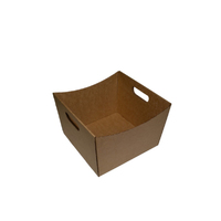 Custom Printed Medium Luxe Cardboard Hamper Tray - Kraft Brown (Digital)