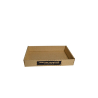 Custom Printed Small Cardboard Self Locking Food Tray - Kraft Brown (Digital)