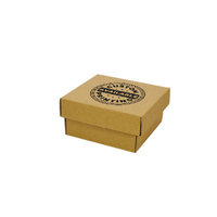 Custom Printed On Lid - Two Piece Square Cardboard Gift Box 7580 (Base & Lid) - Kraft Brown (Digital)
