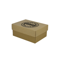 Custom Printed On Lid - A5 Cardboard Gift Box - Kraft Brown 100mm High - Base & Lid (Digital)
