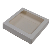 One Piece 100mm Cookie Box with Window - Gloss White Paperboard
