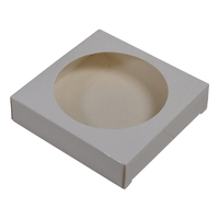 One Cookie Box - Gloss White One Piece Box with Clear Window - Paperboard
