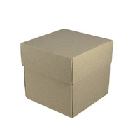 Small Square Gift Box - Recycled Brown Paperboard (285gsm) (Base & Lid)