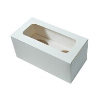 Budget 2 Cupcake Box with removable insert - Gloss White Paperboard (285gsm)
