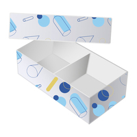 CUSTOM FULL COLOUR PRINTED (CMYK) 2 Macaroon & Choc Box - Paperboard (Base, Insert & Lid) (Macaroon lies flat)